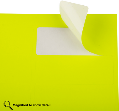 Neon Yellow 1 x 2 5/8 Return Address Labels