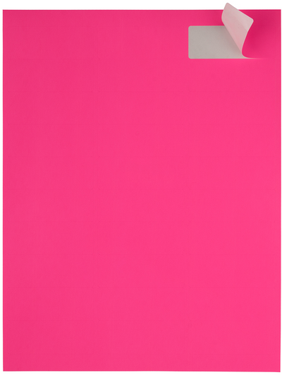 Neon Pink 1 x 2 5/8 Return Address Labels