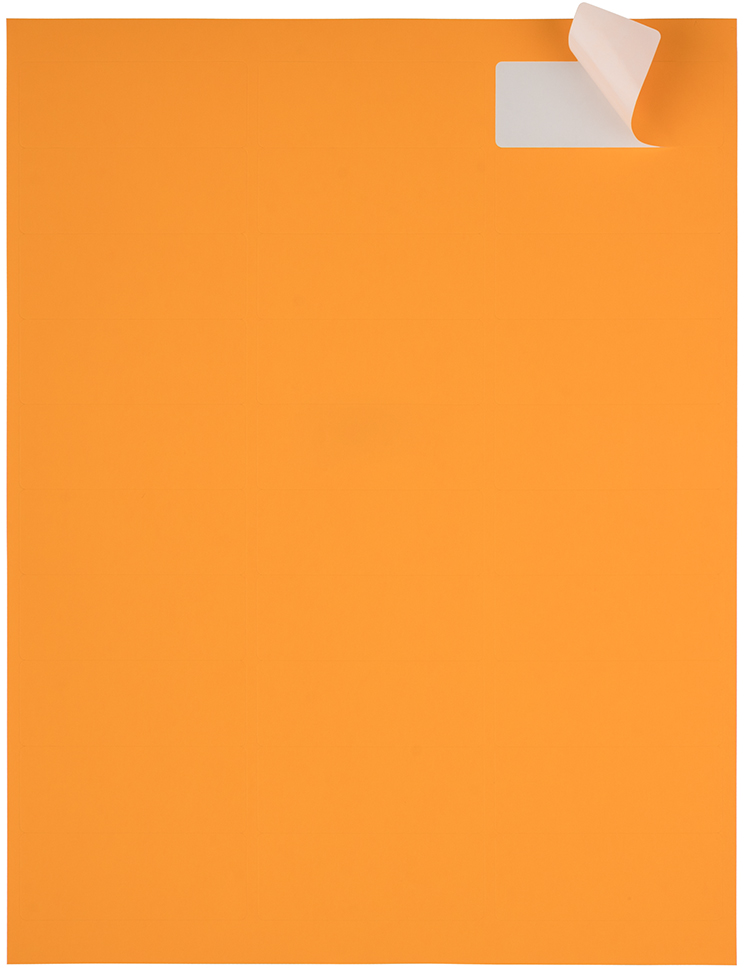 Neon Orange 1 x 2 5/8 Return Address Labels