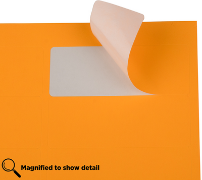 Neon Orange 1 x 2 5/8 Return Address Labels