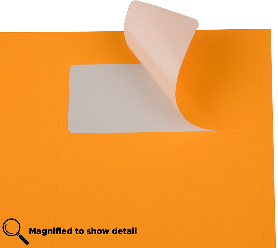 Neon Orange 1 x 2 5/8 Return Address Labels