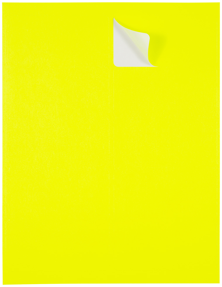 Neon Yellow 2 x 4 Address Labels