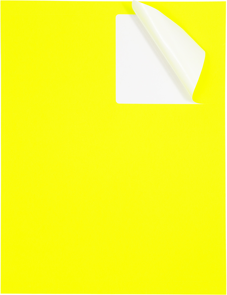 Neon Yellow 3 1/3 x 4 Shipping Labels