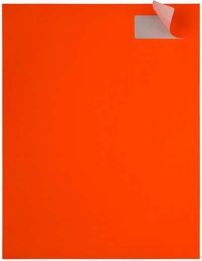 Neon Red 1 x 2 5/8 Return Address Labels