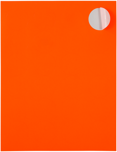 Neon Red Medium 1 2/3 Inch Round Labels