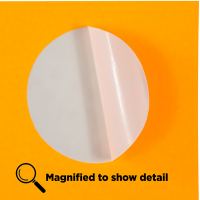 Neon Orange Medium 1 2/3 Inch Round Labels