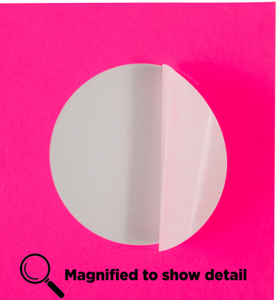 Neon Pink Medium 1 2/3 Inch Round Labels
