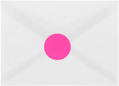 Neon Pink Medium 1 2/3 Inch Round Labels
