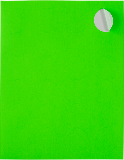 Neon Green Medium 1 2/3 Inch Round Labels
