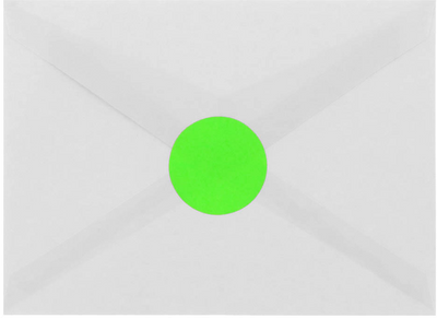 Neon Green Medium 1 2/3 Inch Round Labels