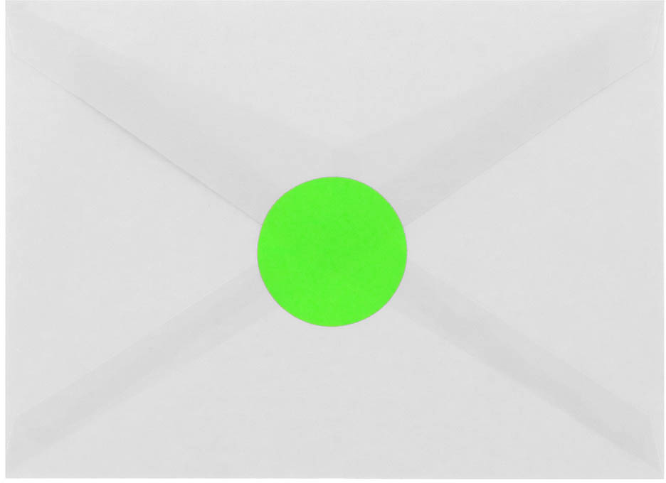 Neon Green Medium 1 2/3 Inch Round Labels