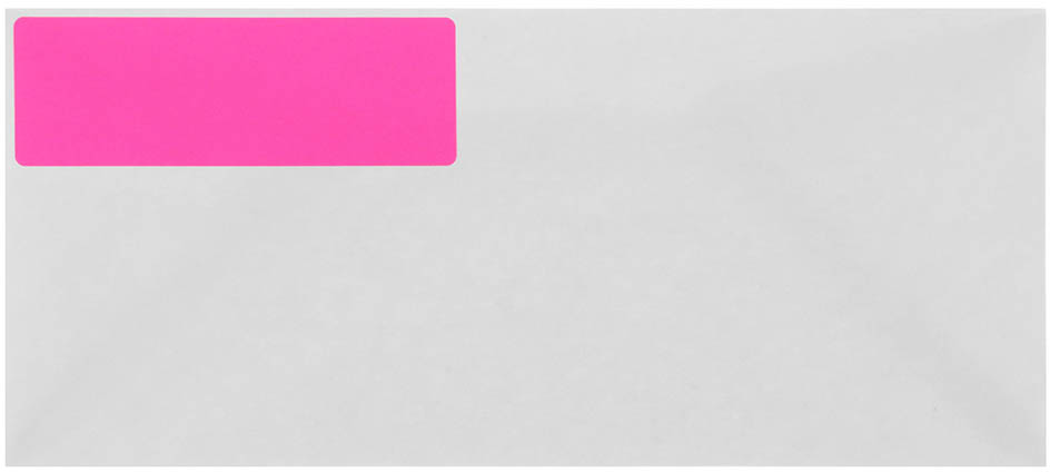 Neon Pink 1 1/3 x 4 Address Labels