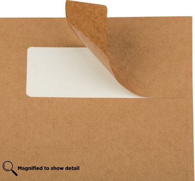 Brown Kraft 1 1/3 x 4 Address Labels