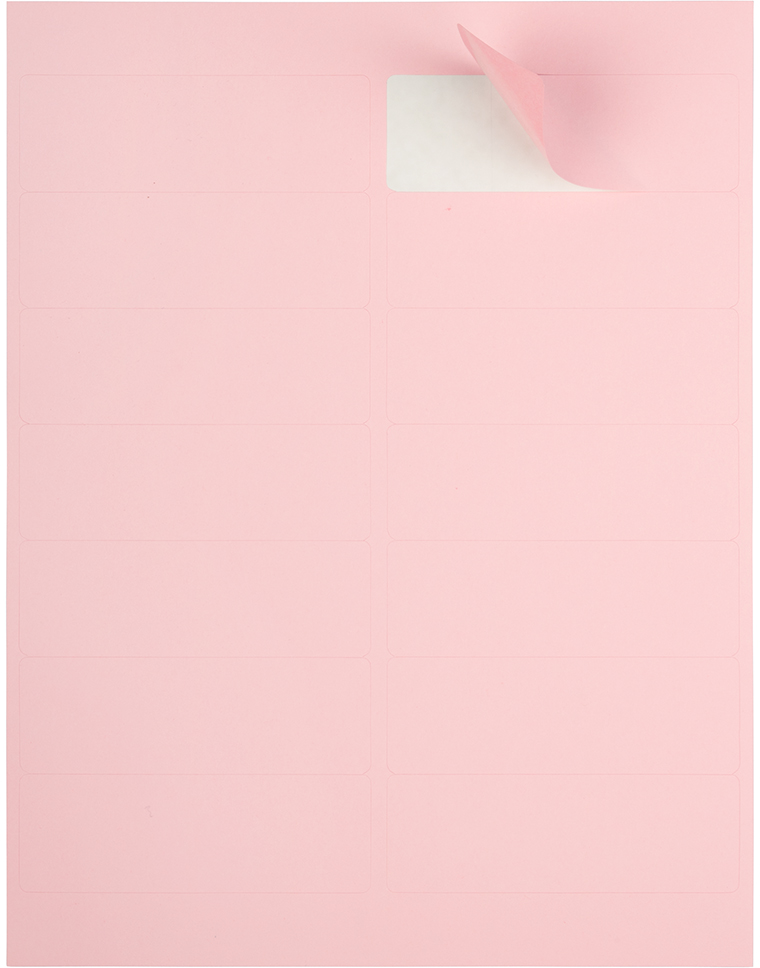 Baby Pink 1 1/3 x 4 Address Labels