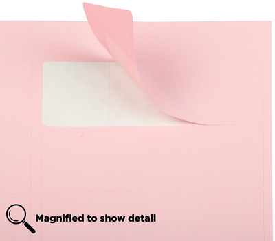 Baby Pink 1 1/3 x 4 Address Labels