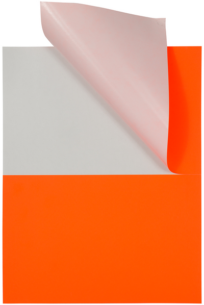 Neon Red 5 1/2 x 8 1/2 Half Sheet Shipping Labels