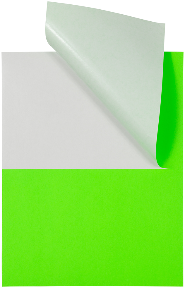 Neon Green 5 1/2 x 8 1/2 Half Sheet Shipping Labels