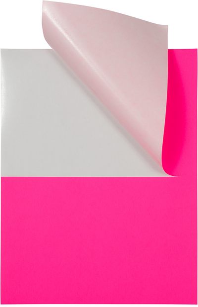 Neon Pink 5 1/2 x 8 1/2 Half Sheet Shipping Labels