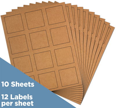 Brown Kraft 2 x 2 Square Labels