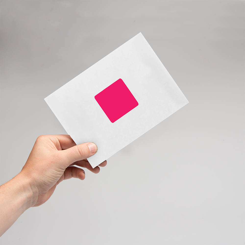 Neon Pink 2 x 2 Square Labels