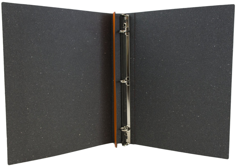 Orange Italian Leather 3/4 Inch 3-Ring Binder