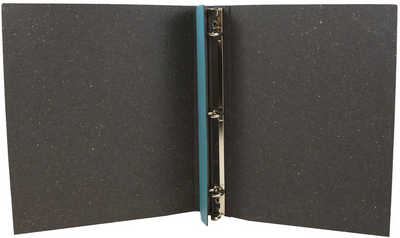 Turquoise Italian Leather 3/4 Inch 3-Ring Binder