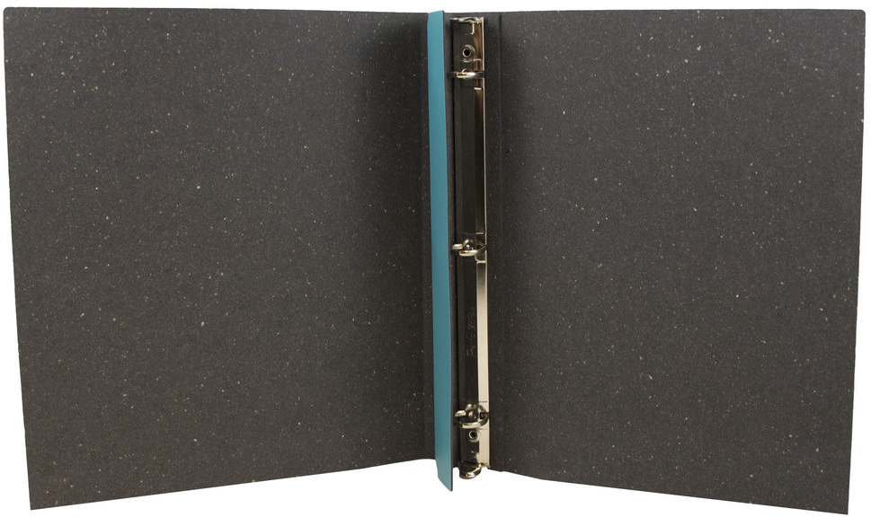 Turquoise Italian Leather 3/4 Inch 3-Ring Binder