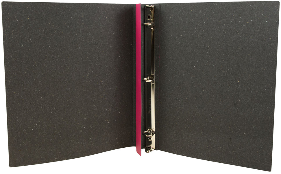 Fuchsia Pink Italian Leather 3/4 Inch 3-Ring Binder