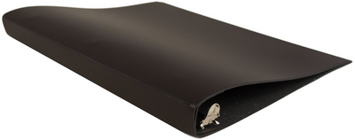 Dark Brown Italian Leather 3/4 Inch 3-Ring Binder