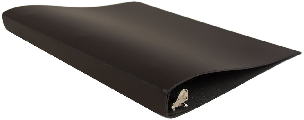 Dark Brown Italian Leather 3/4 Inch 3-Ring Binder