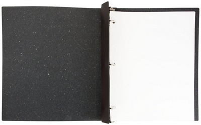 Dark Brown Italian Leather 3/4 Inch 3-Ring Binder