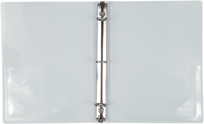 Clear 6 x 9 Mini Plastic 1 Inch 3-Ring Binder