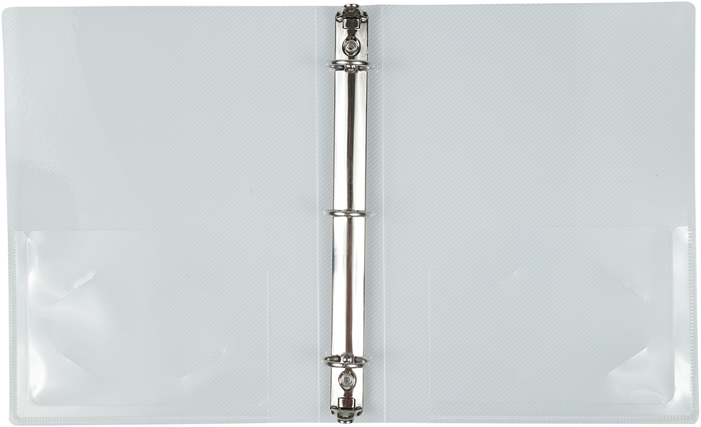 Clear 6 x 9 Mini Plastic 1 Inch 3-Ring Binder