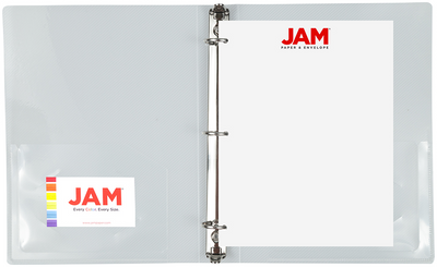 Clear 6 x 9 Mini Plastic 1 Inch 3-Ring Binder