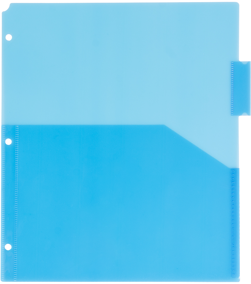 Assorted Plastic 5 Tab Binder Index Dividers with Pockets