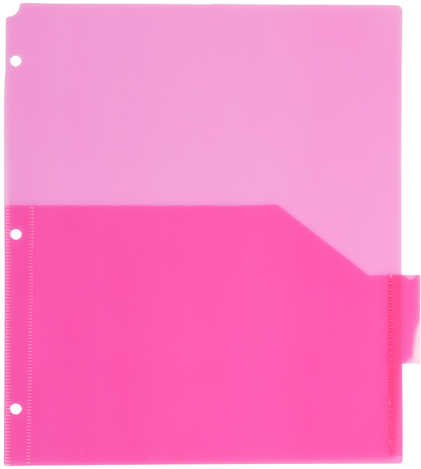 Assorted Plastic 5 Tab Binder Index Dividers with Pockets