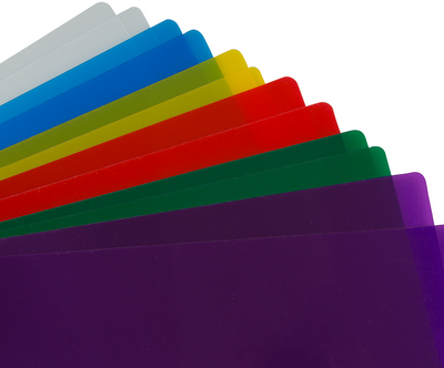 Assorted Color 9 x 14 1/2 Legal Plastic Sleeves - 12 Pack