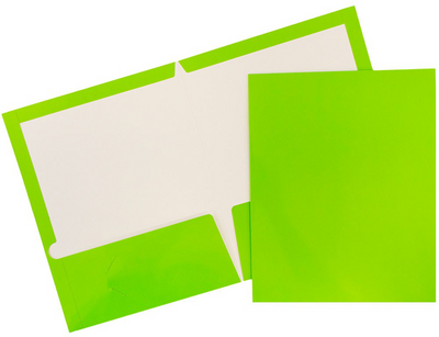 Assorted Fashion Standard Glossy Folders - 6 Pack