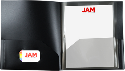 Black 9 x 12 Plastic 10 Pocket Folders