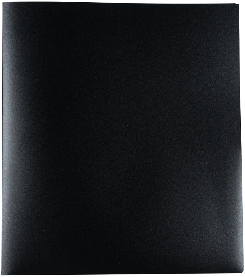 Black 9 x 12 Plastic 10 Pocket Folders