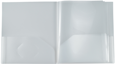 Clear 9 x 12 Plastic 10 Pocket Folders