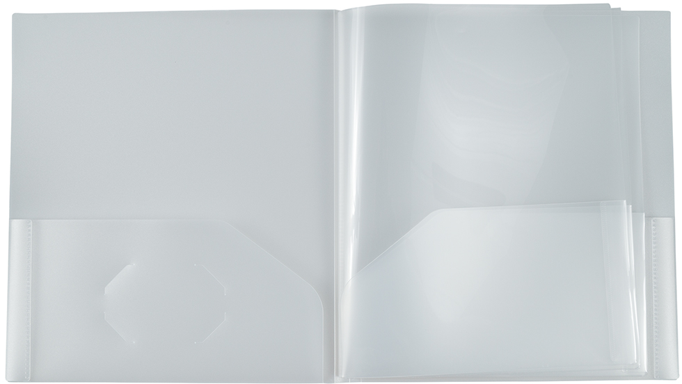 Clear 9 x 12 Plastic 10 Pocket Folders