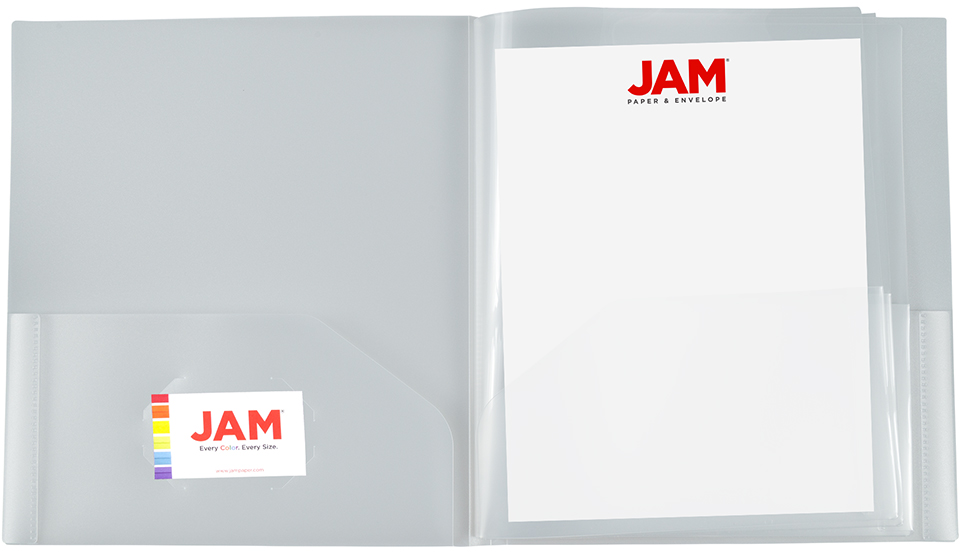 Clear 9 x 12 Plastic 10 Pocket Folders