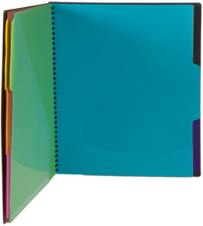 Smoke 9 x 12 Plastic 12 Pocket Folders