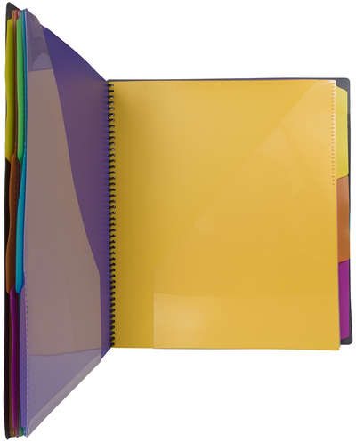 Smoke 9 x 12 Plastic 24 Pocket Folders