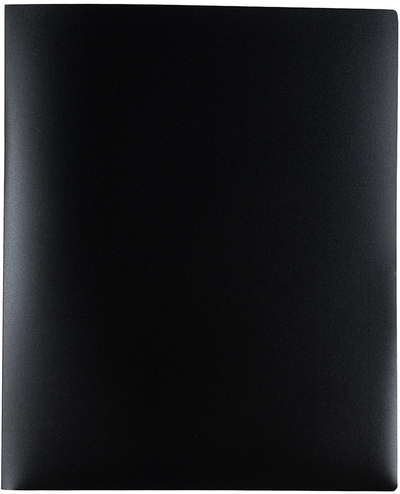 Black 9 x 12 Plastic 4 Pocket Folders