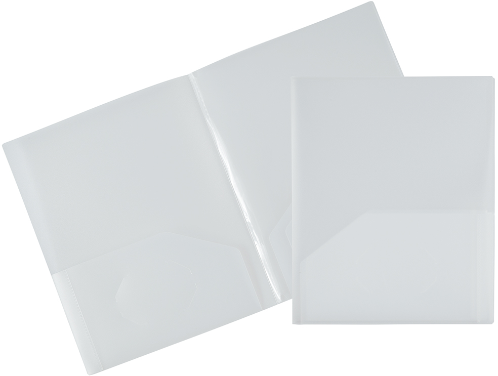 Clear 9 x 12 Plastic 4 Pocket Folders