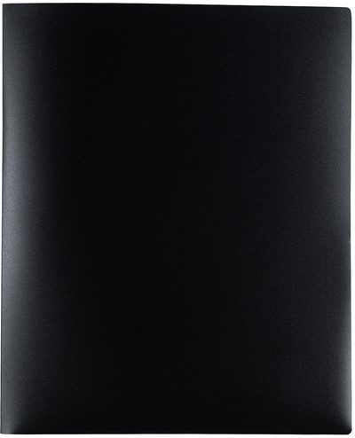 Black 9 x 12 Plastic 6 Pocket Folders