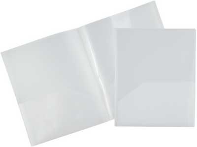 Clear 9 x 12 Plastic 6 Pocket Folders