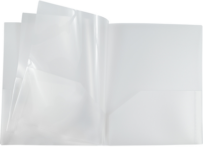 Clear 9 x 12 Plastic 6 Pocket Folders